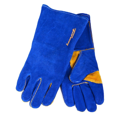 Forney Blue Leather Welding Gloves Men's Xl 53423
